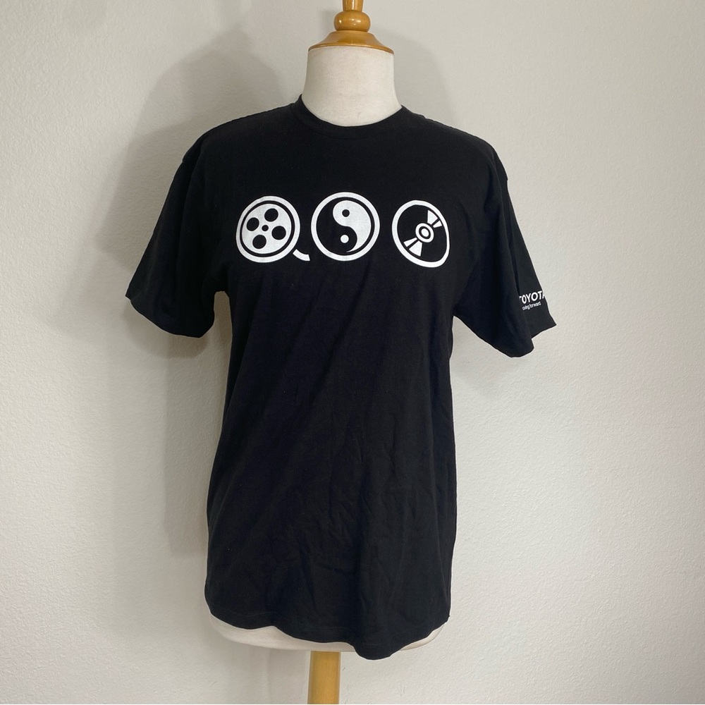 3/$25 Alstyle Black White Directors Chair Graphic Cotton T-Shirt Size Medium
